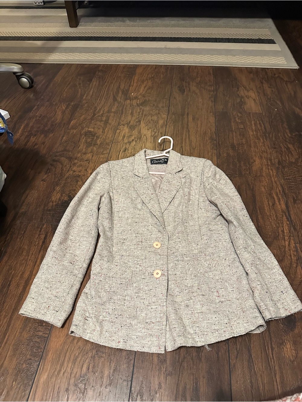 Vintage Arnie Cream Tweed Blazer Jacket